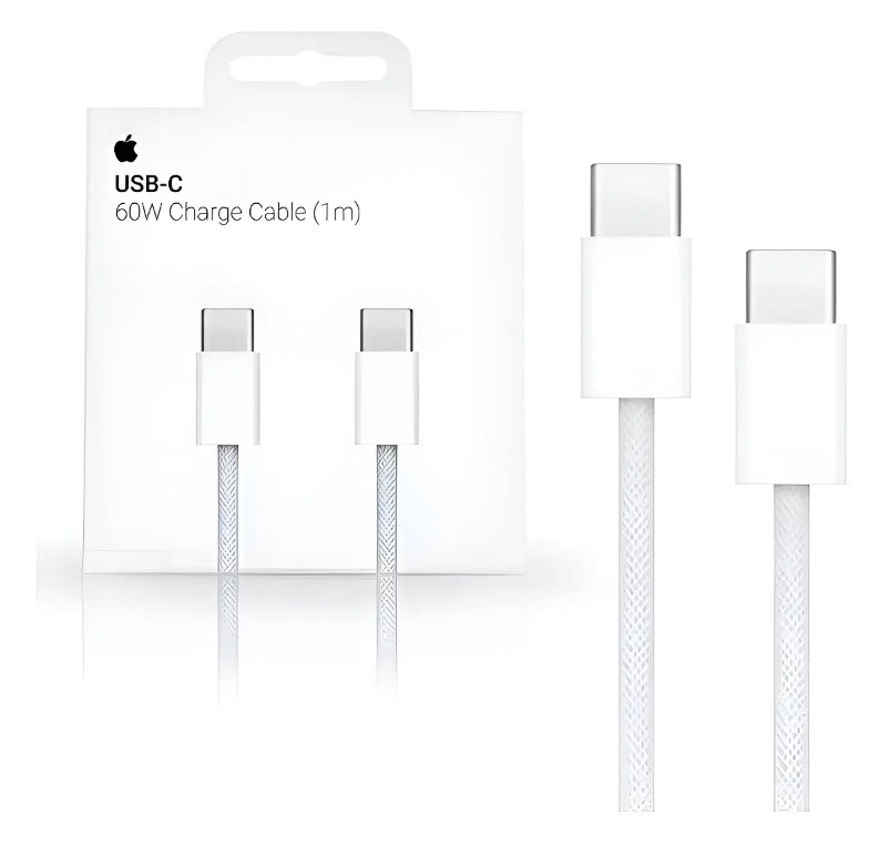Cabo para recarga de 60W com conector USB-C (1m)